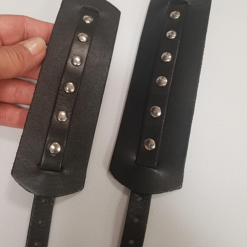 Leather STUD CUFF - Picture 2 of 5